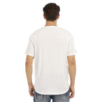 L4G Brand Logo Men's White Short Sleeve Rounded Hem T-shirt