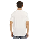 L4G Brand Logo Men's White Short Sleeve Rounded Hem T-shirt