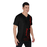 L4G Brand Men's Black/Red V-Neck T-Shirt