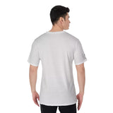 L4G Brand Men's White/Teal V-Neck T-Shirts